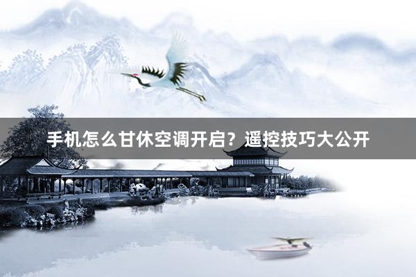 手机怎么甘休空调开启？遥控技巧大公开